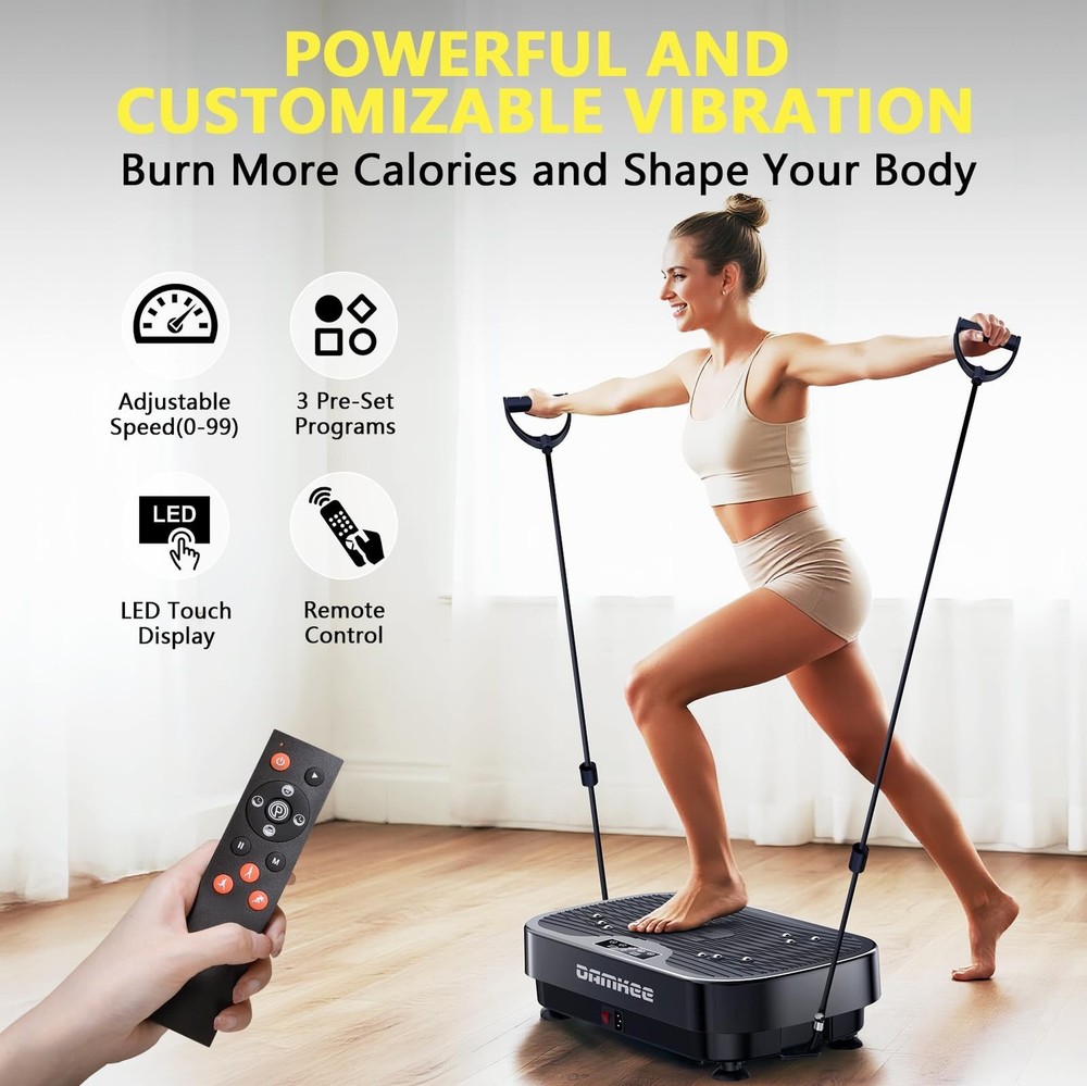Vibrating Board Exercise Machine, Vibrating Platform for Lymphatic Drainage, ...