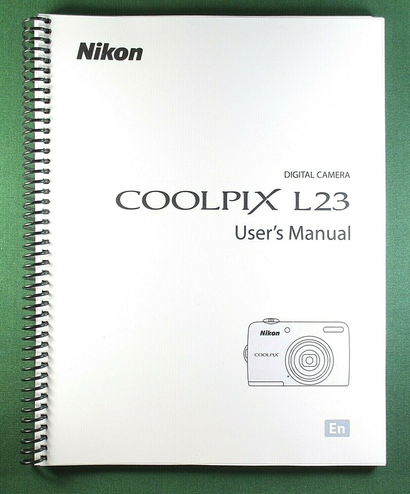 Nikon CoolPix L23 User's / Instruction: 148 Pages & Protective Covers