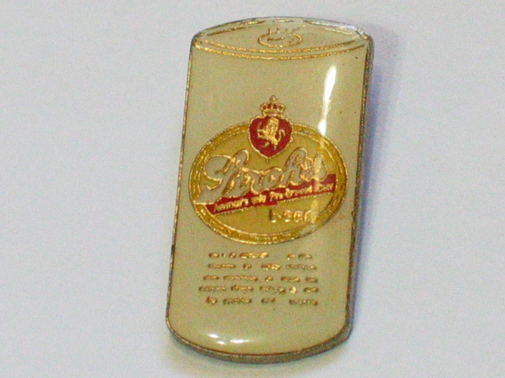 Strohs Can Enamel Beer Pin