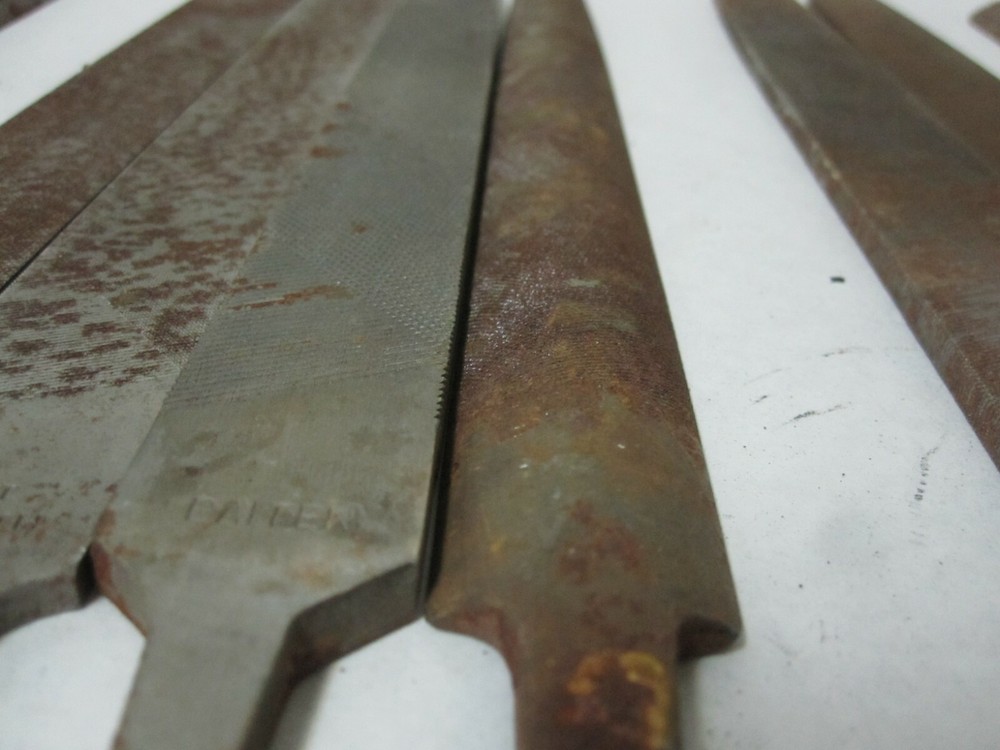 11pc Assorted Vintage Rasp Set Triangle Flat Smooth Round