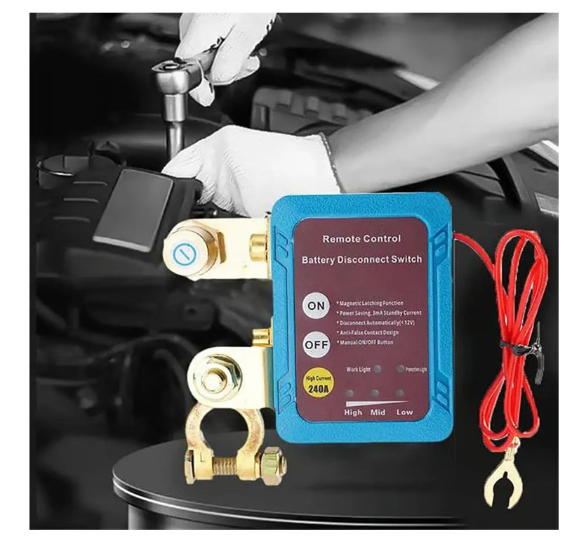 Remote Battery Disconnect Switch 12V 240A Battery Kill Switch For Auto RV ATV