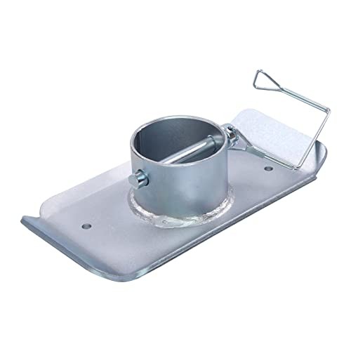 5000lbs Trailer Jack Foot Plate with Pin Base, Silver
