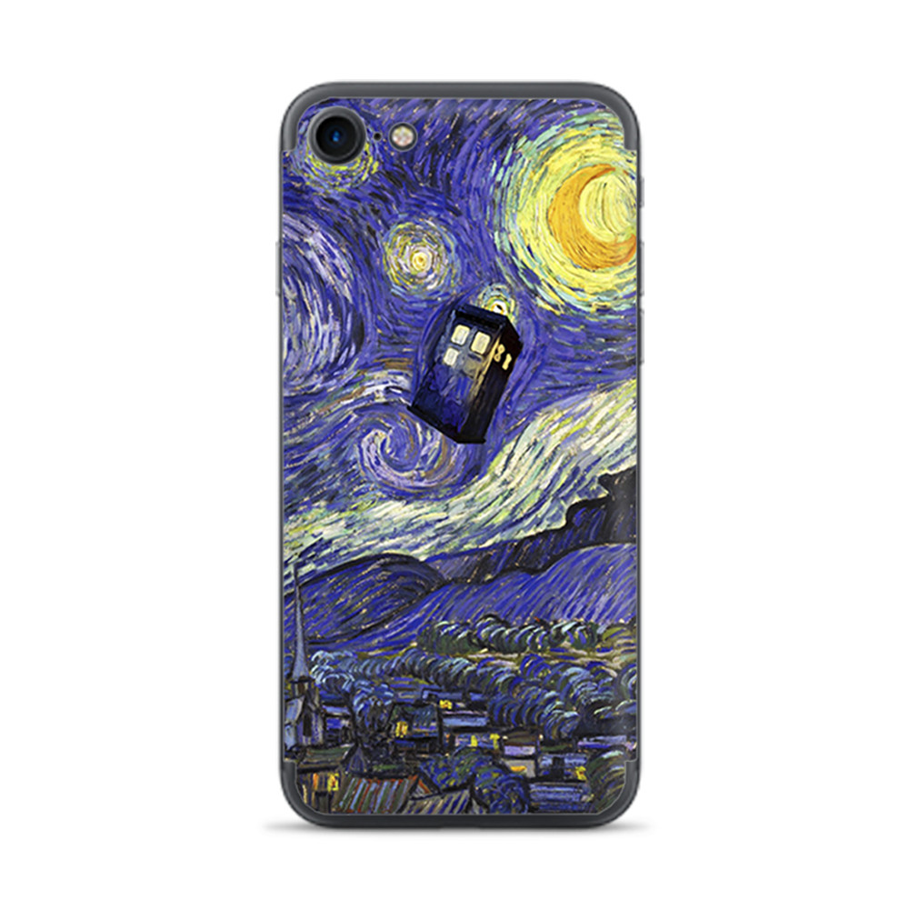 Apple iPhone 7 / 8 Skins Decal Wrap Tardis Starry Night
