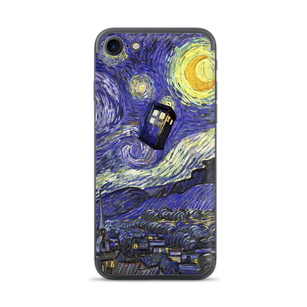 Apple iPhone 7 / 8 Skins Decal Wrap Tardis Starry Night