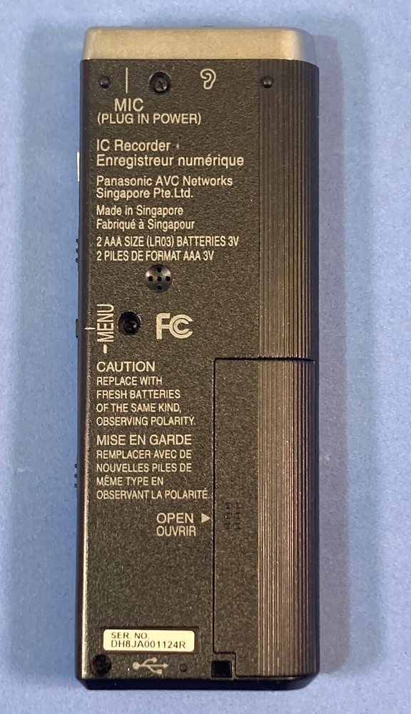 PANASONIC RR-US470 Hand Digital Transcriber Voice Recorder
