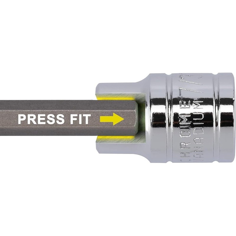 10pcs Long 3/8 Drive Socket Set S2 Steel Bits Cr-V Tool Case Durable Transport