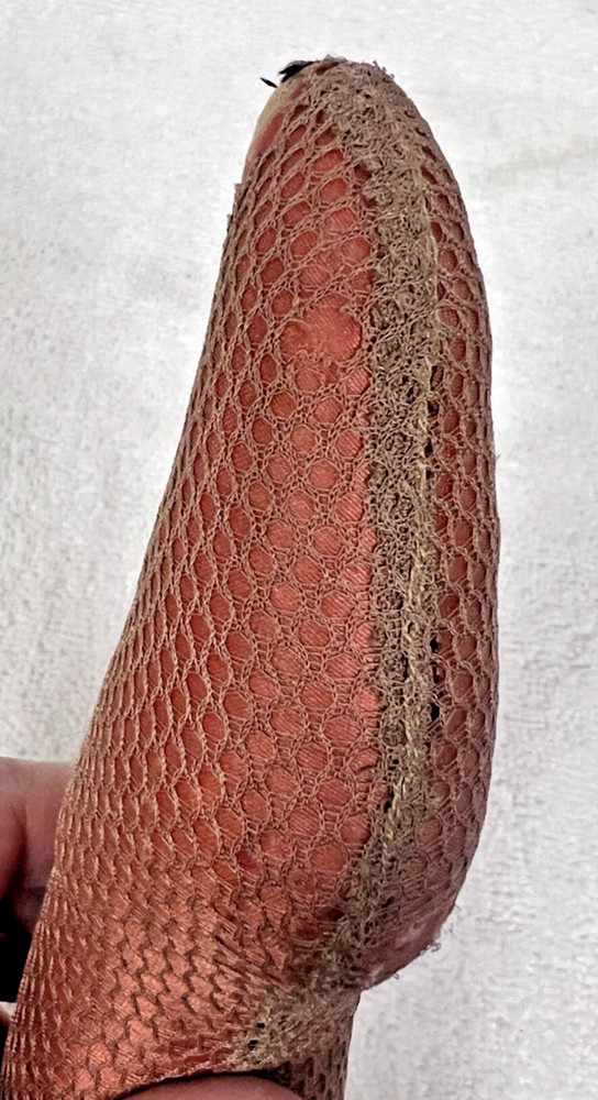 Vintage Lady Dancer Risqué Fishnet Stocking Leg Figural Pin Cushion