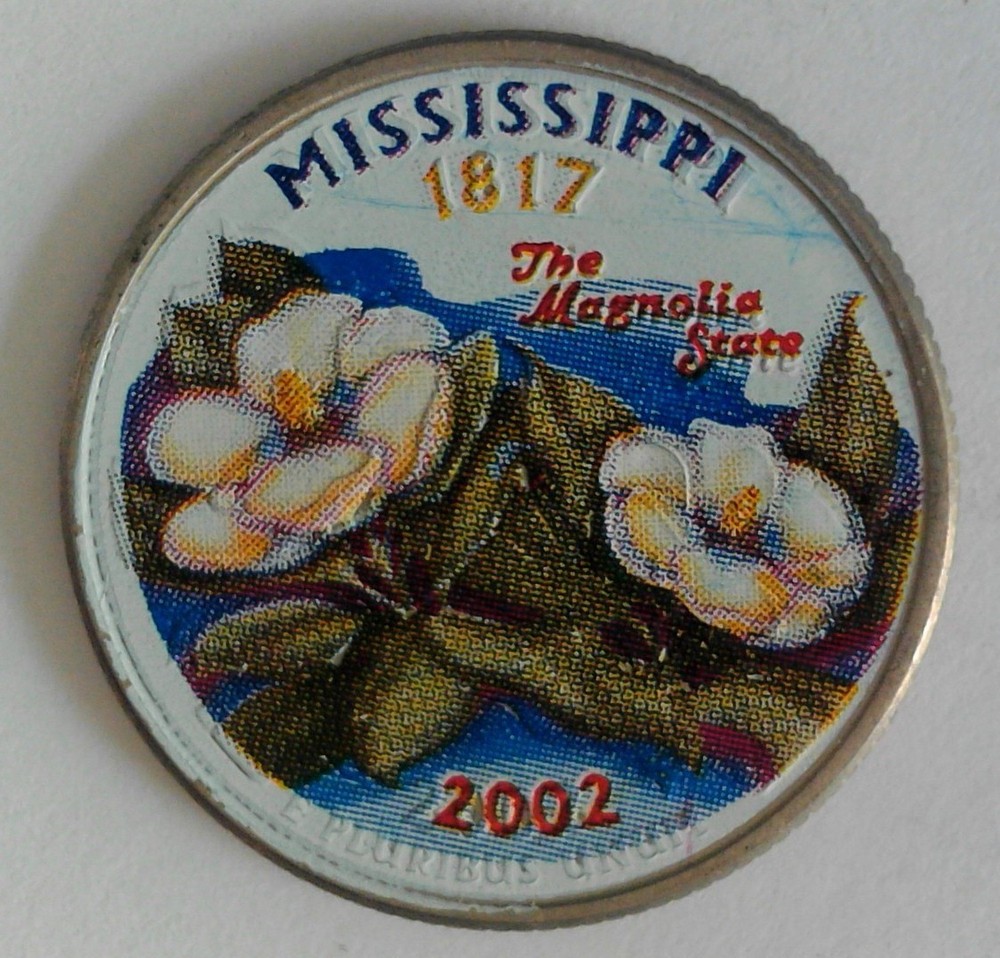 Mississippi 2002 Colorized State Quarter