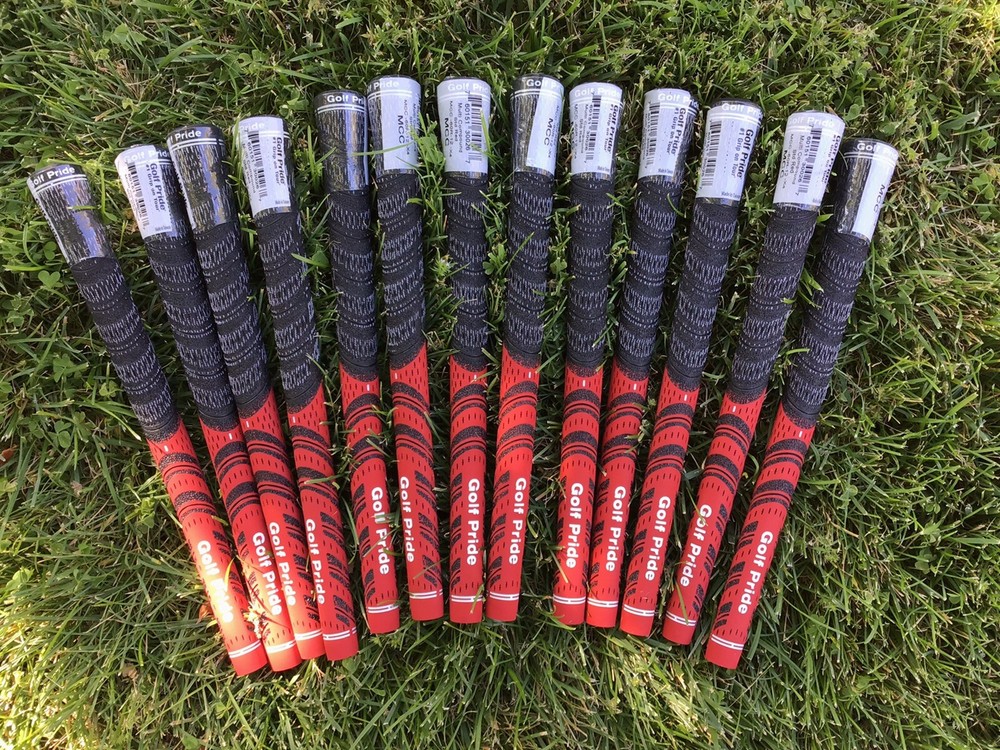 SET OF 13 Golf Pride Standard Decade Multi-Compound Grip - Red/Black