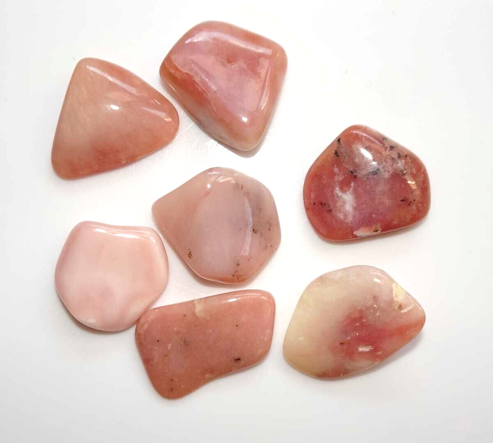 Pink Opal - 7 Tumbled Stones rt491j