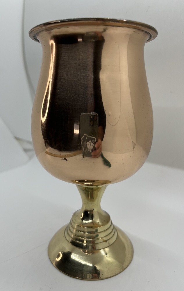 Brass & Copper Alter Drinking Chalice Goblet