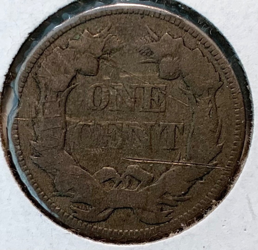 1857 United States Flying Eagle Cent 1c