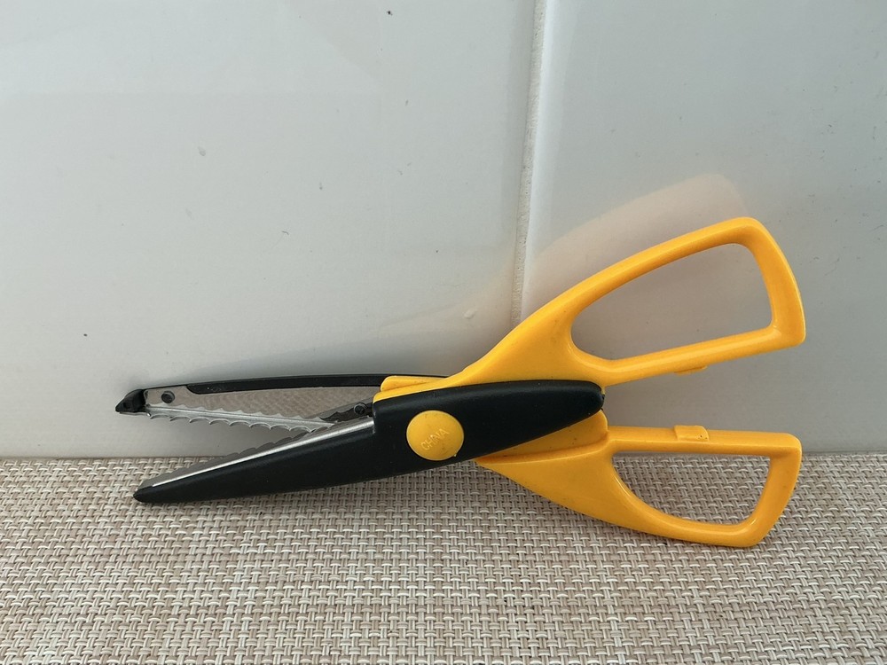 Yellow Handle Edgers Scissors For Crafting Scrapbooking Cardmaking