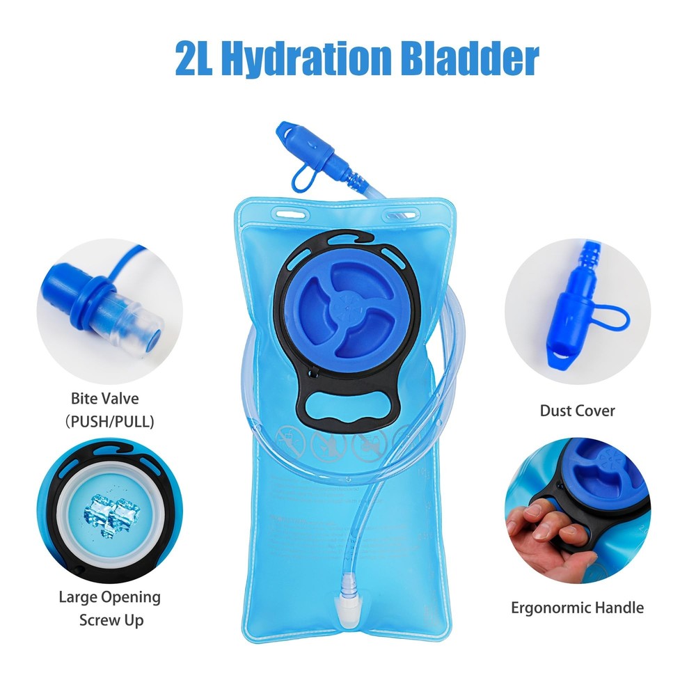 Zavothy Hydration Backpack with 2L Hydration Bladder Water Backpack for Hikin...