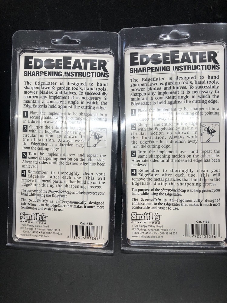 Smith's Edge Eater Multi Purpose Tool Sharpener Sharpening Stones Set Of 2 New