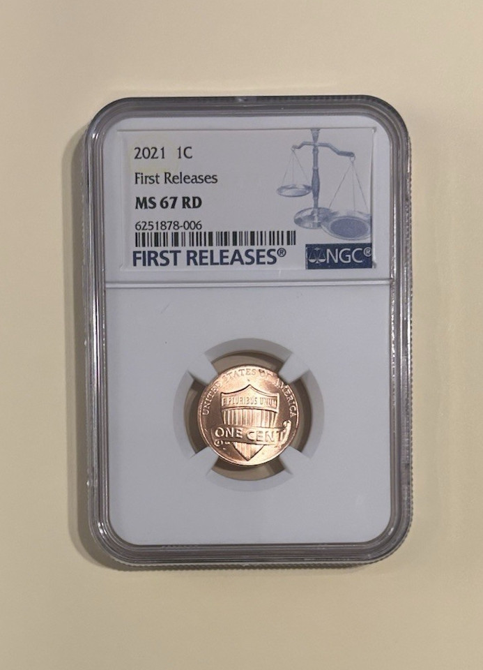 2021 Lincoln Cent NGC MS 67 RD First Releases