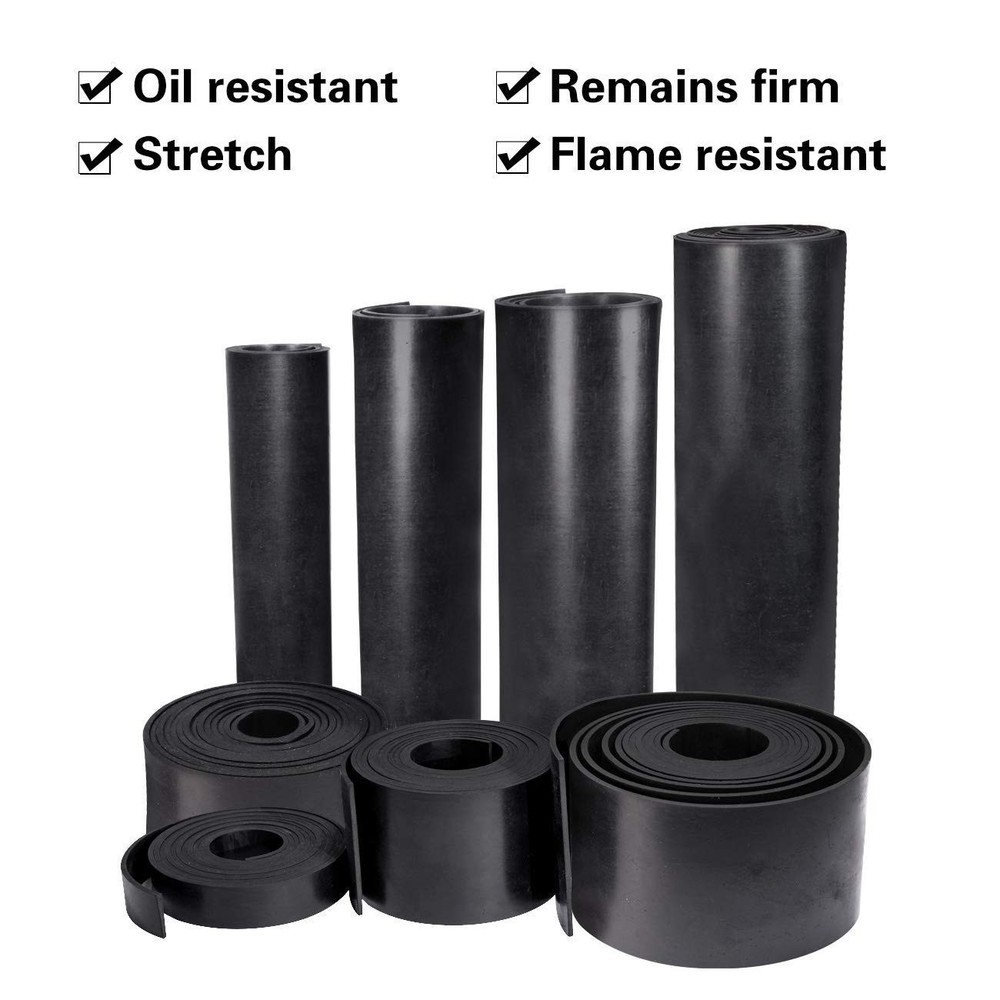 Smooth 12" x 48" Solid Neoprene Roll - 3/16" Thick for Custom DIY Applications