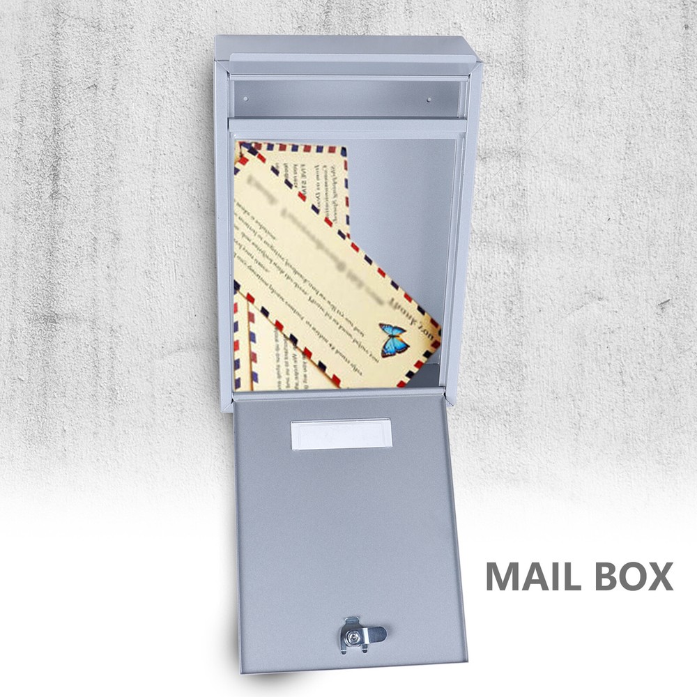 Mail Box Wall Mount Locking Mailboxspaper Letter box Lockable Post Box 2 Key