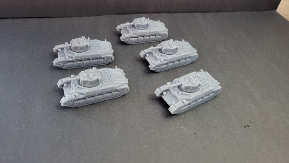 N Scale British Matilda Tank Platoon X5 1/160th