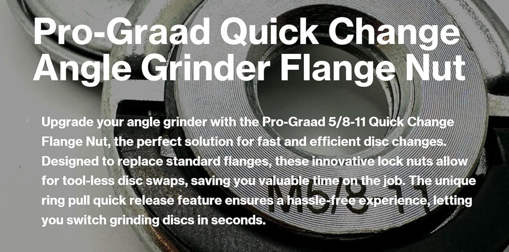 Effortless 5/8-11 Angle Grinder Nut Set - Precision Engineered for Stability