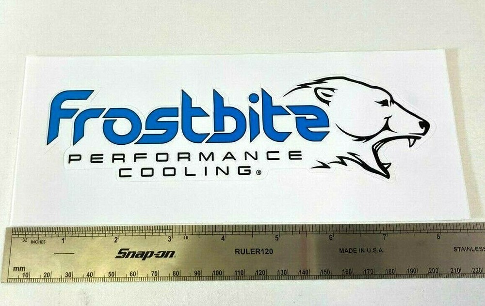 Frostbite Performance Cooling Sticker Decal Genuine US Import 7.5" Width