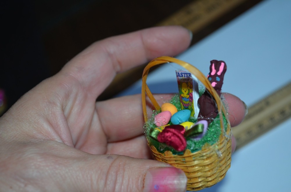 Handmade Barbie size Easter Basket Eggs Chocolate Bunny