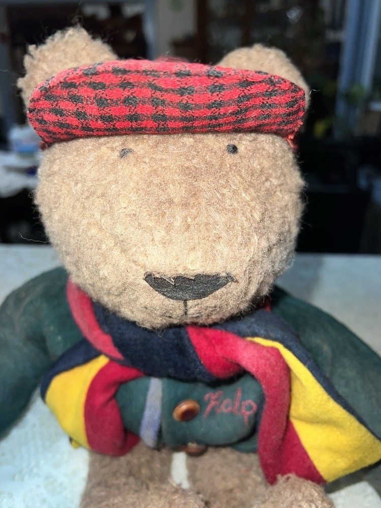 Vintage Teddy Bear Plush 17” “ralph” Unbranded (0200)