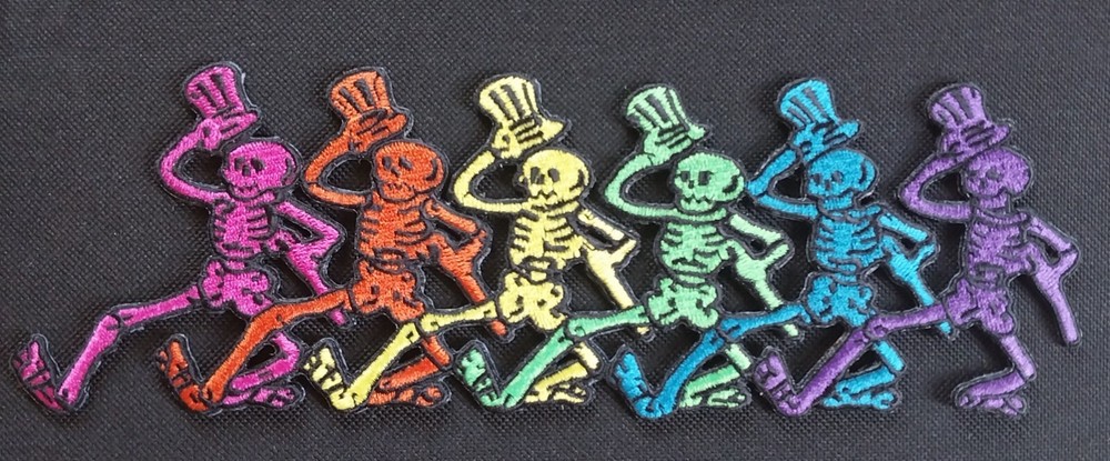 Licensed Grateful Dead Dancing Skeletons Marching Bones Embroidered Back Patch