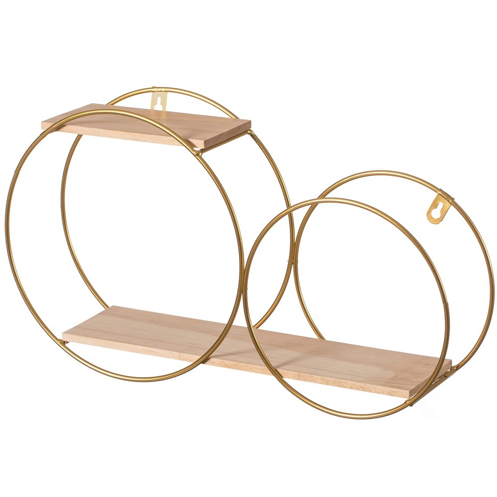 Tiered Decorative Modern Round Accent Floating Shelf Circle Decor Display Wall M