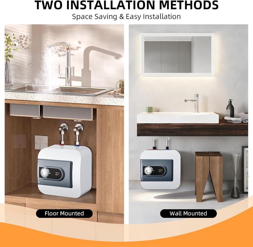 1.6 / 2.64 / 4/6 Gallon Under Sink On Demand Electric Mini Tank Hot Water Heater