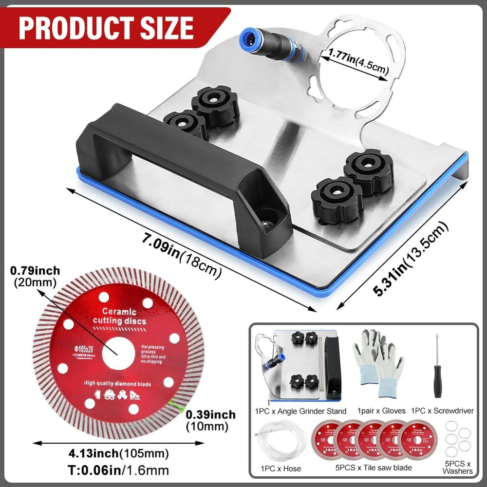 Universal 45° Tile Chamfering Tool Stand for Angle Grinder - 100-Type