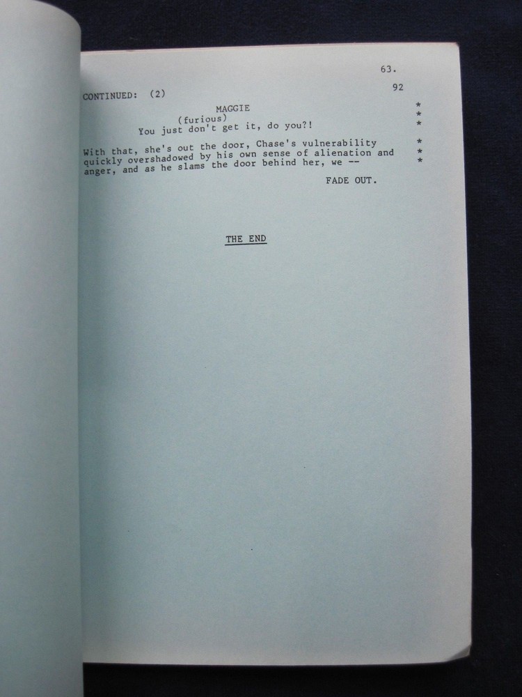 ORIGINAL TV Script FALCON CREST Love Honor & Obey BRADFORD DILLMAN'S Copy &Notes