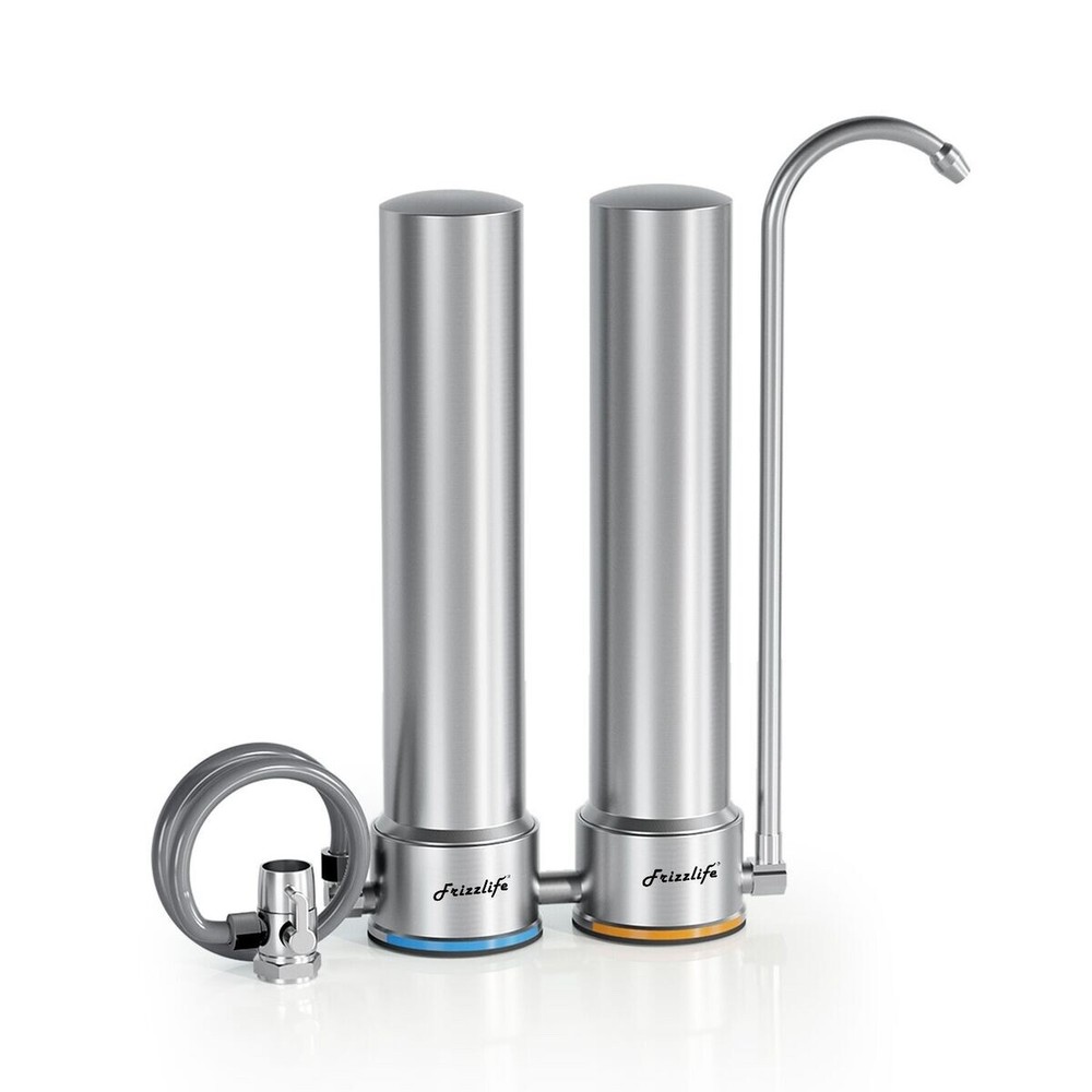 DS99 Countertop Water Filter System, 8-Stage Stainless Steel Faucet Water Fil...