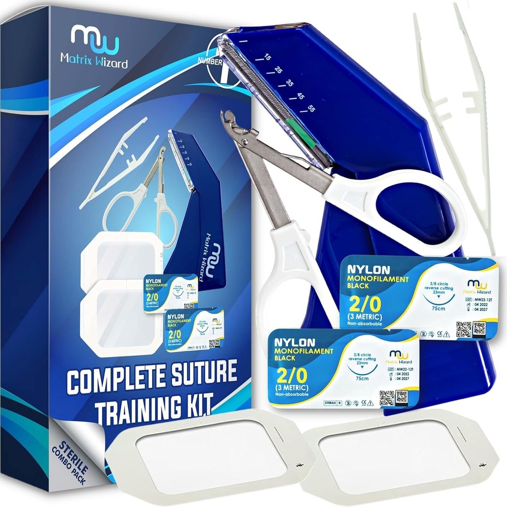 Suture Thread & Instrument Kit - Essential for First Aid & Veterinary Training