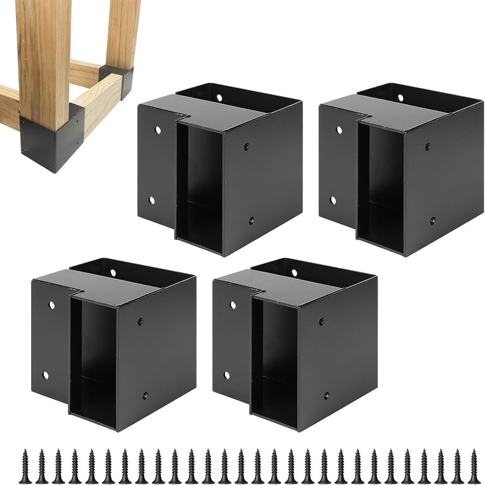 4 Pcs Steel Workbench Corner Brackets for Custom Workbench Shelving Work Table