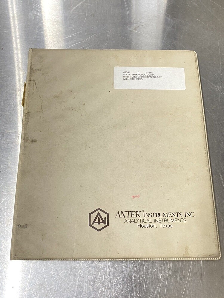 MAJAC Mini Grinder A-12 Classifier, Mill Grinding - Users Guide / Manual