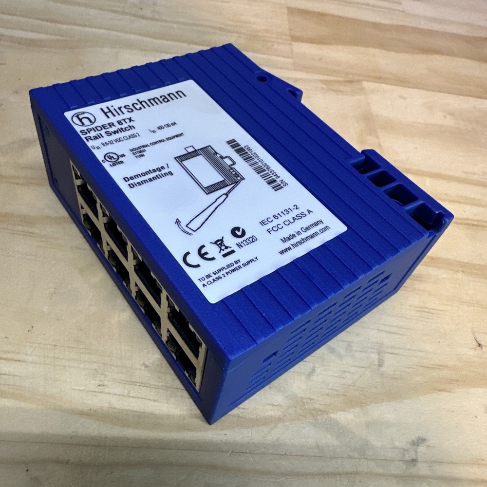 Hirschmann Spider 8TX Ethernet Rail Switch New