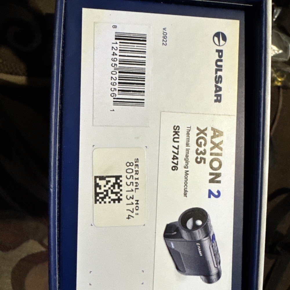 Pulsar Axiom 2 XG35 thermal monocular