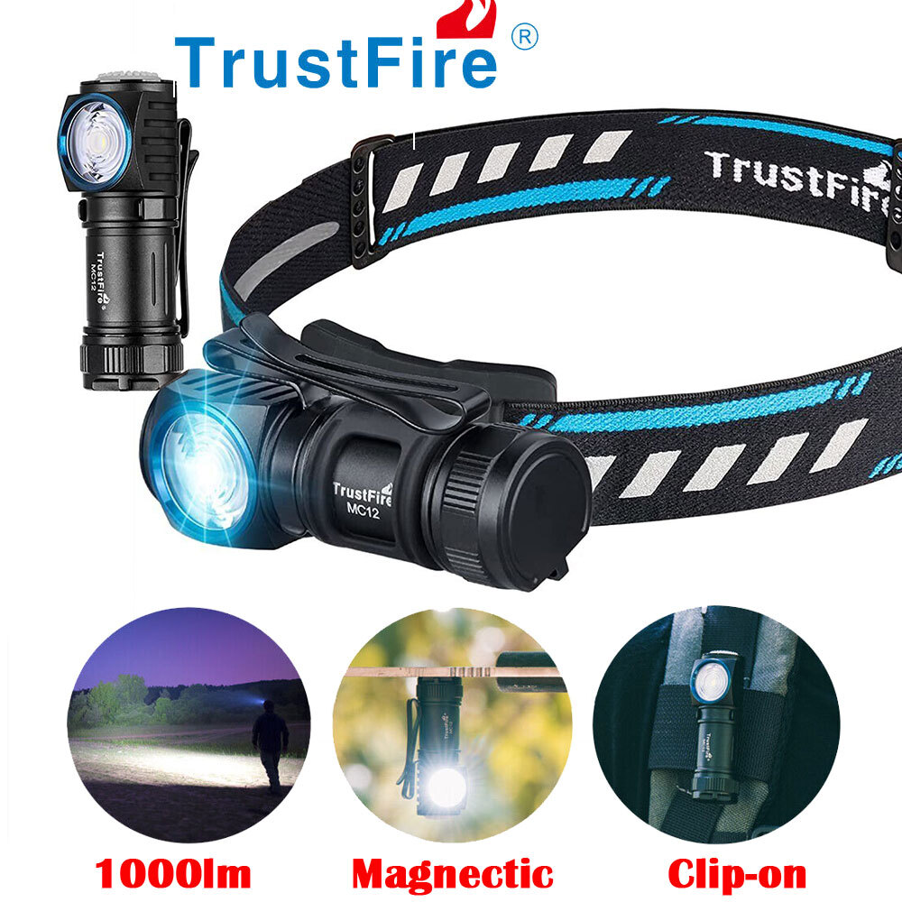 TrustFire LED Headlamp USB Rechargeable Headlight Waterproof Torch Flashlight