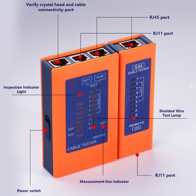 Portable Networking Cable Tester For Gigabit Speed POE Functionality Tester