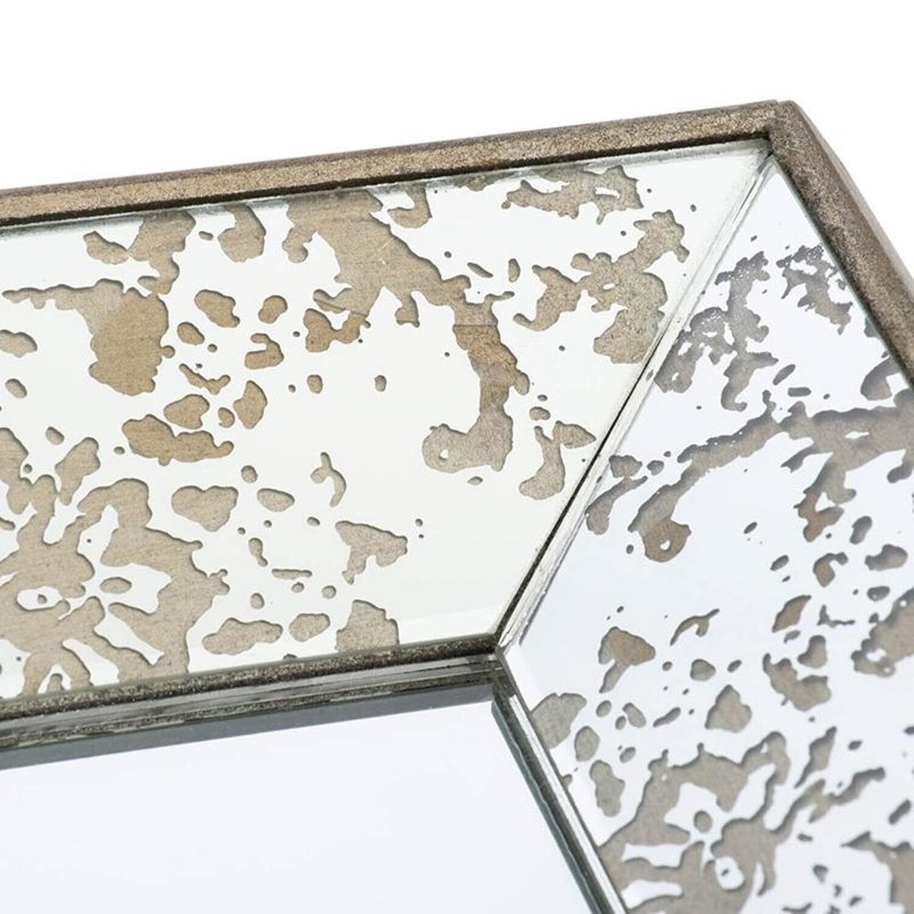 24 Silver Glass Framed Accent Mirror
