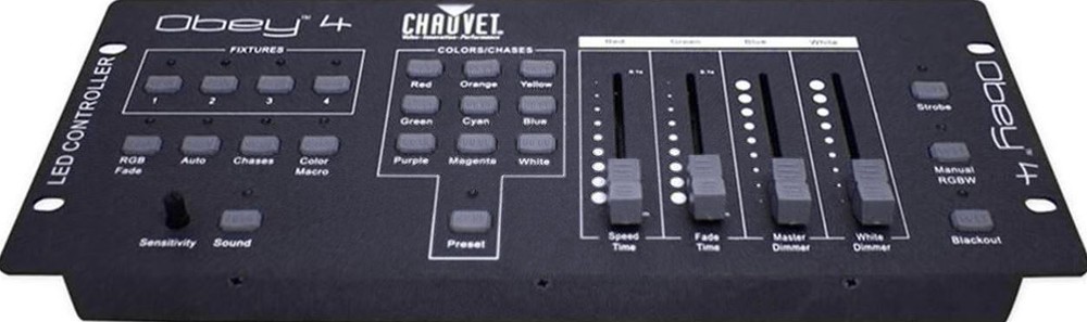Chauvet Obey 4 Compact DMX-512 LED Wash Light Lighting Controller+Backpack