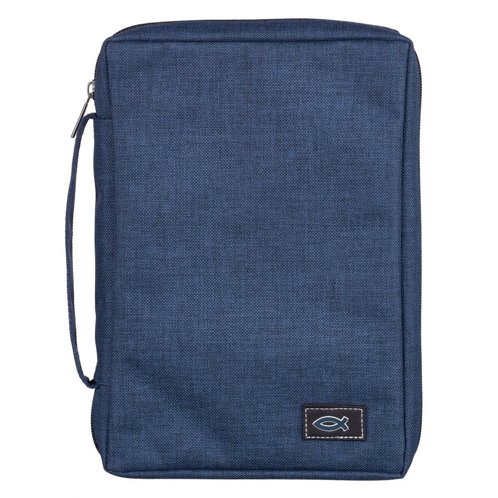 Bible Cover-Value-Fish-MED-Navy
