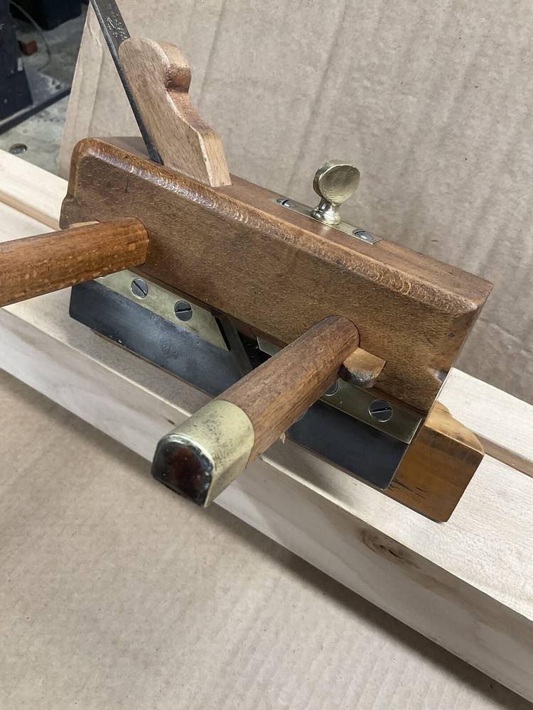 TYZACK WEDGE STEM BEECH PLOUGH PLANE,