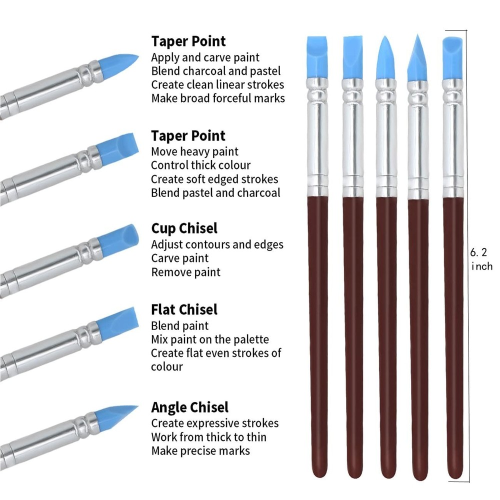 Pottery Tools 44pcs Ceramic Clay Sculpting Tools Set With Plastic Case For Begin