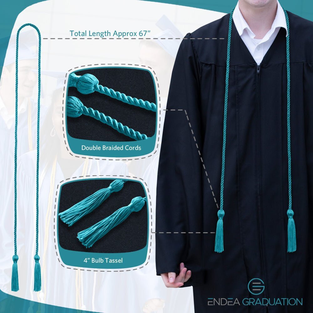 Endea Graduation Single Honor Cord Peacock