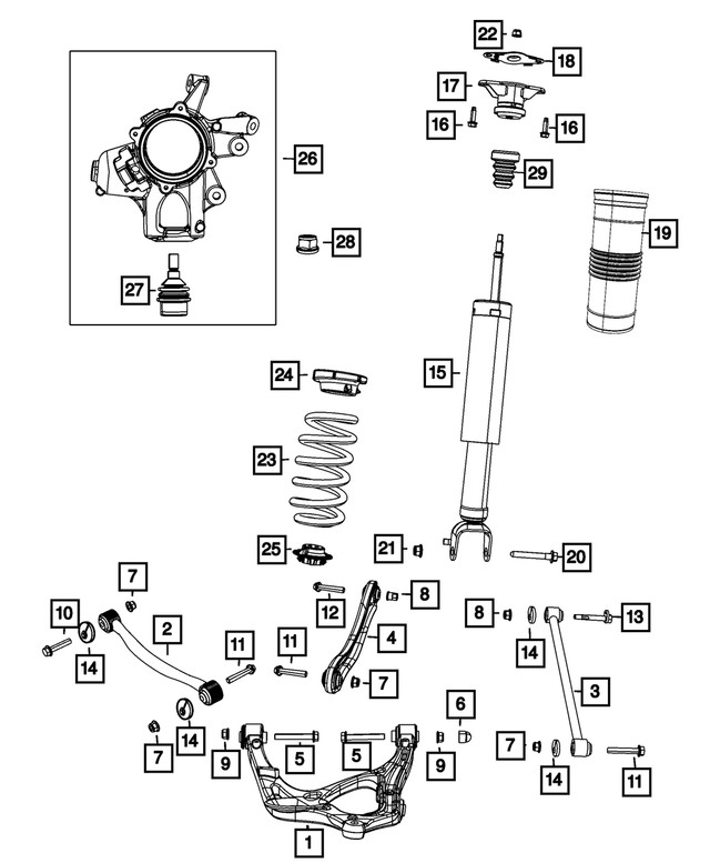 Genuine Mopar Camber Link Assembly Right 52124820ac