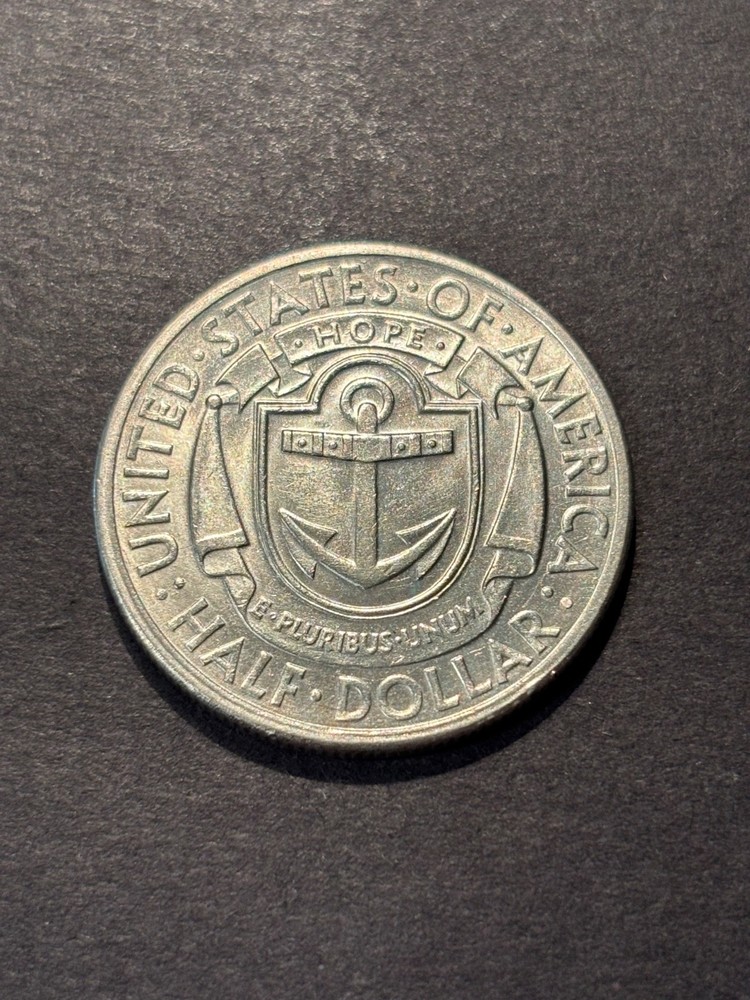 1936 D Rhode Island Commemorative Half Dollar, high MS imo