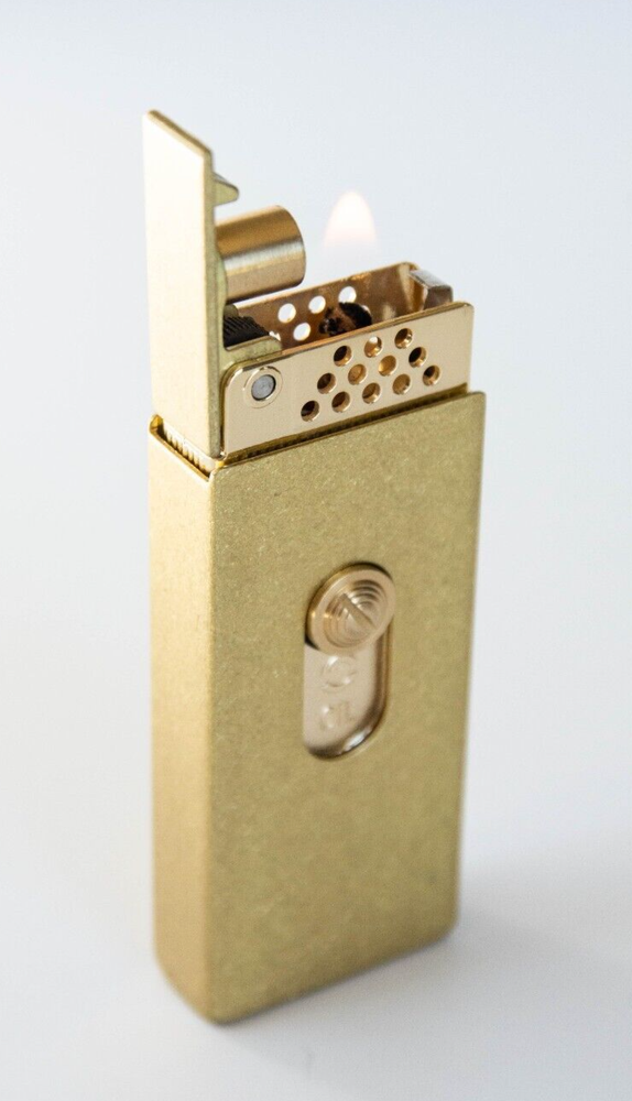 CLASSIC RETRO AUTOMATIC LIGHTER Trench Brass Fuel Saving Lighter O Ring USA
