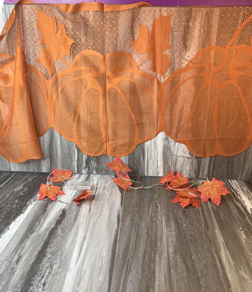 Fall Decor W/ Maple Leaf Lights